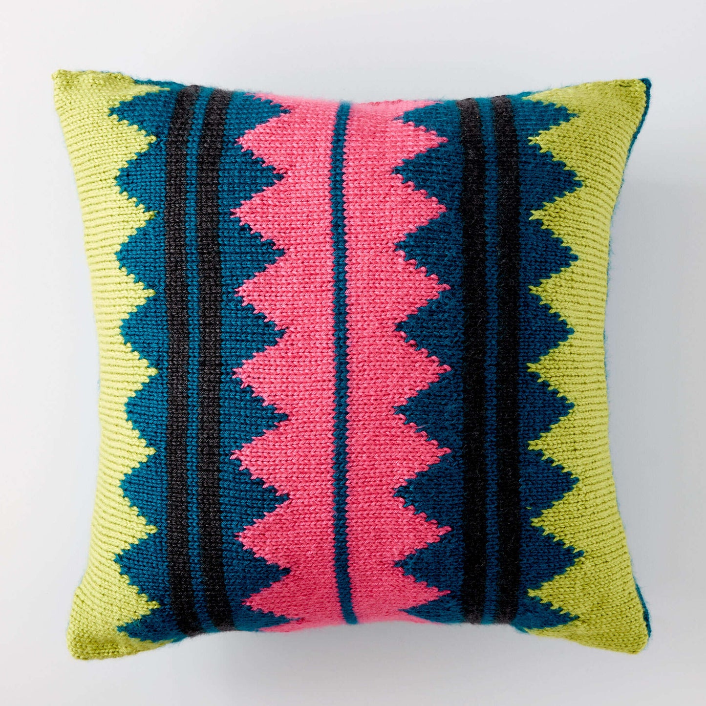 Caron Knit In Vivid Color Pillow (Digital Download)