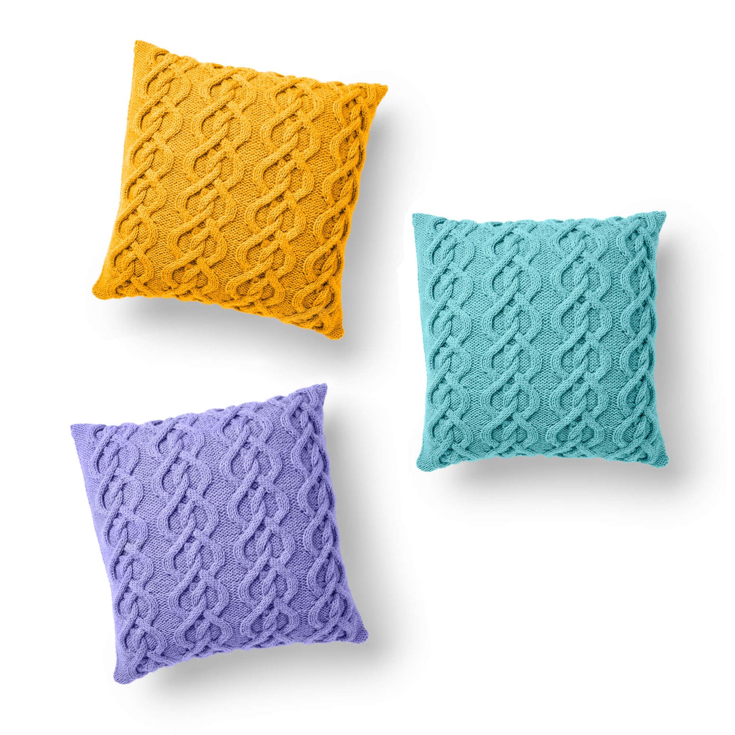 Caron Cable Knit Pillow