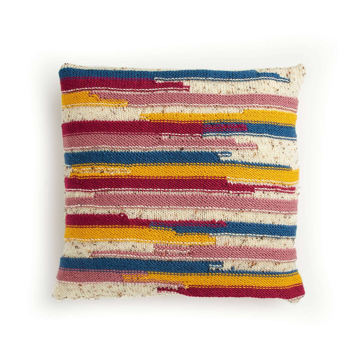 Caron Abstract Stripes Knit Pillow (Digital Download)