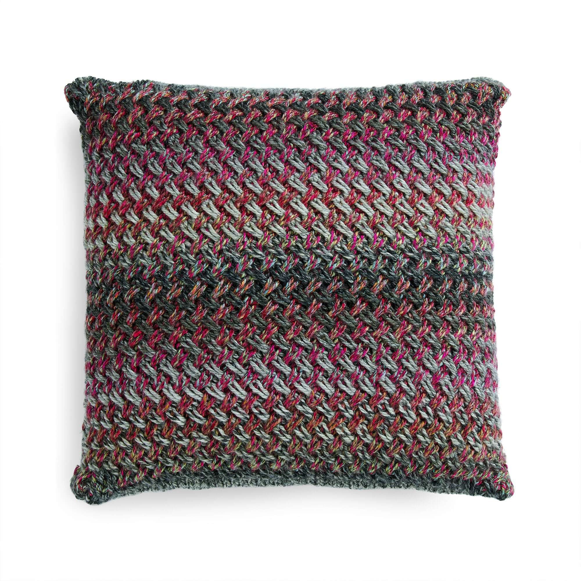 Caron Knit Lively Lattice Pillow (Digital Download)