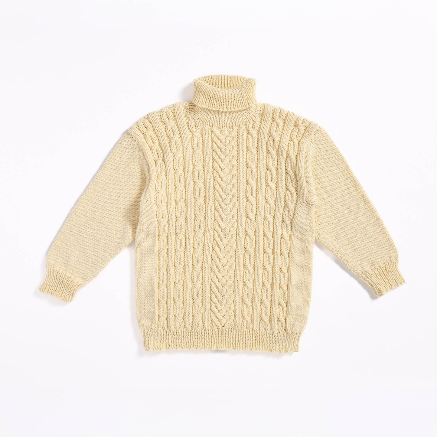Caron Knit Cabled Pullover (Digital Download)