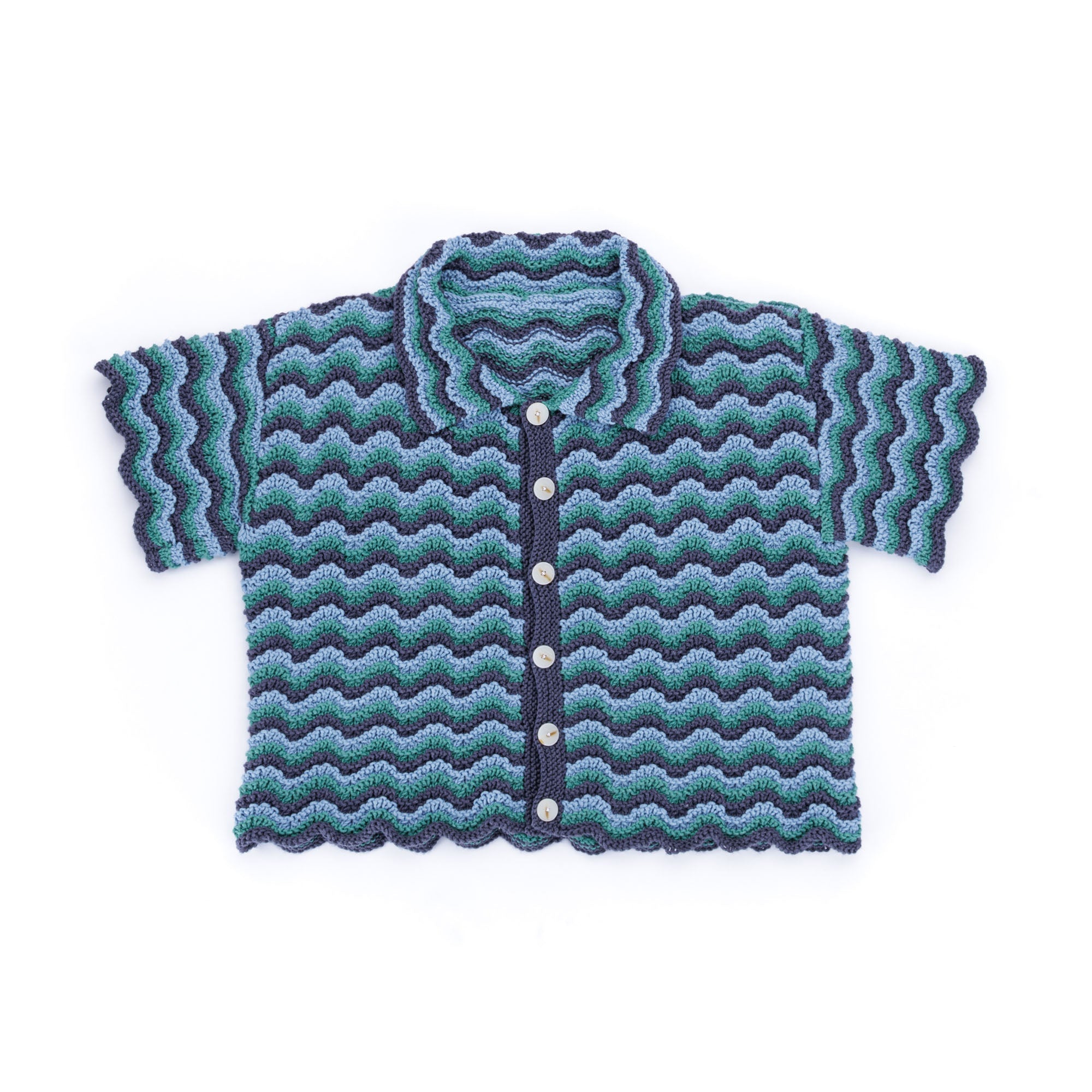 Caron Button Collared Knit Shirt