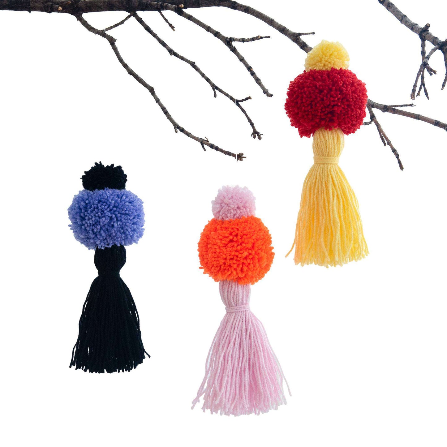 Caron Pom and Tassel Ornaments (Digital Download)