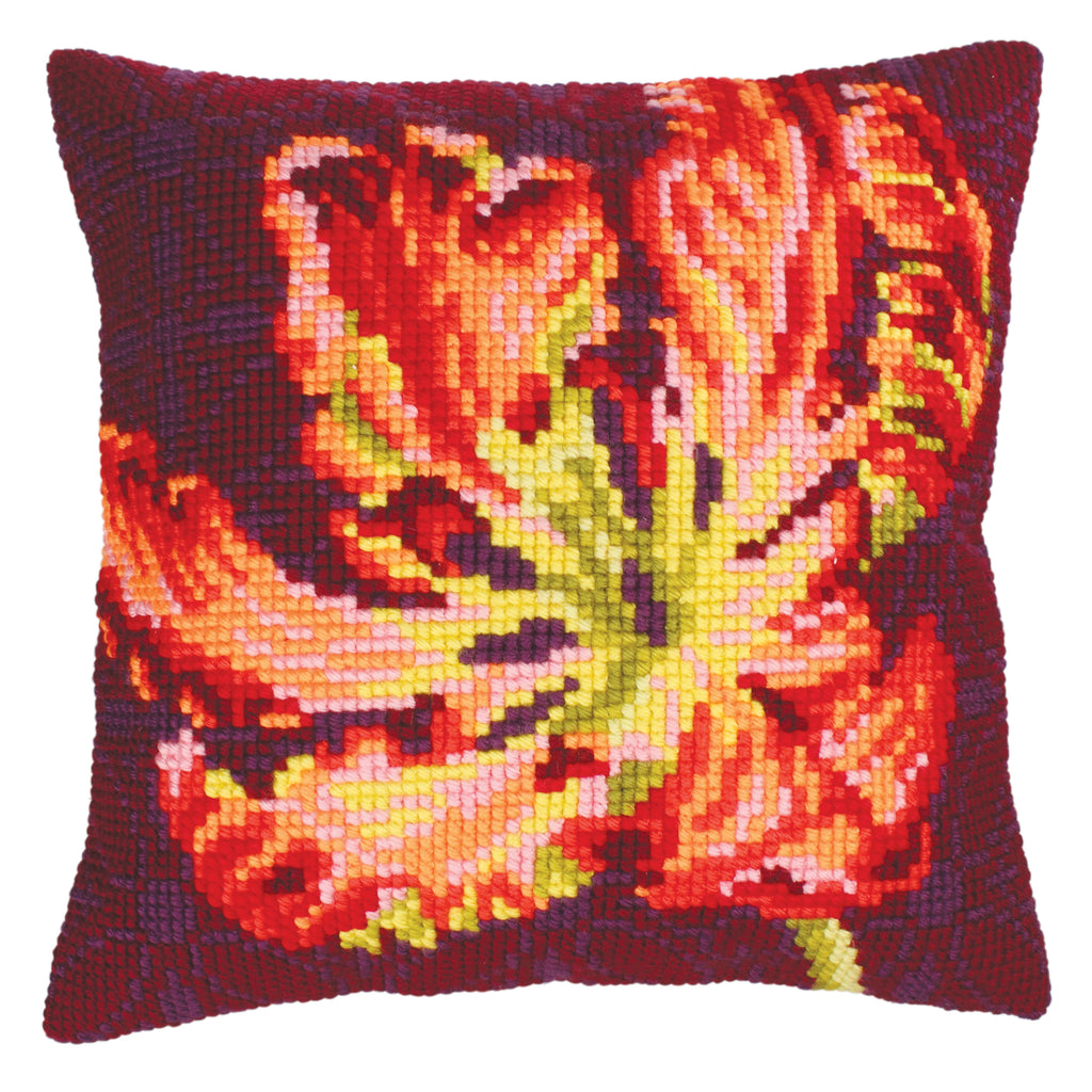 Cross Stitch Kit: Cushion: Red Tulip