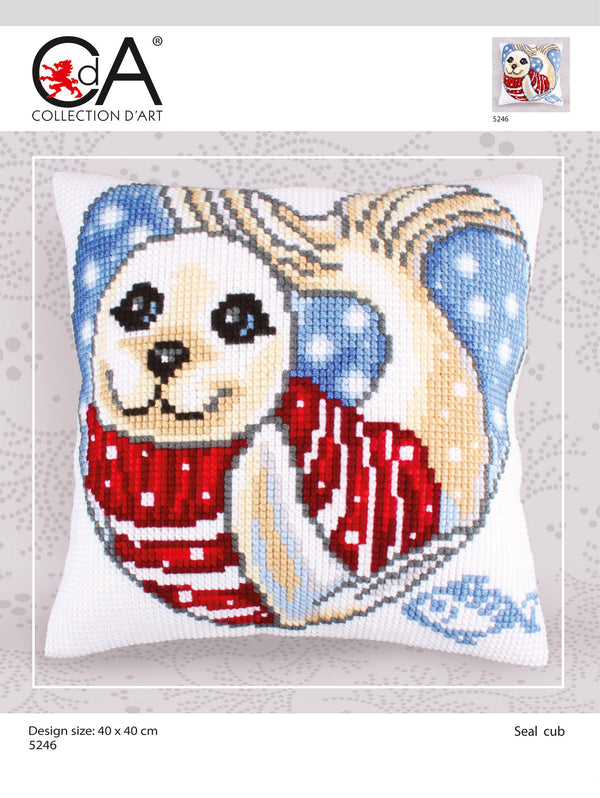 Cross Stitch Kit: Cushion: Seal Cub