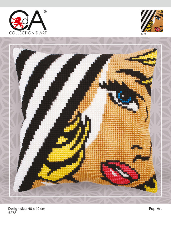 Cross Stitch Kit: Cushion: Pop Art