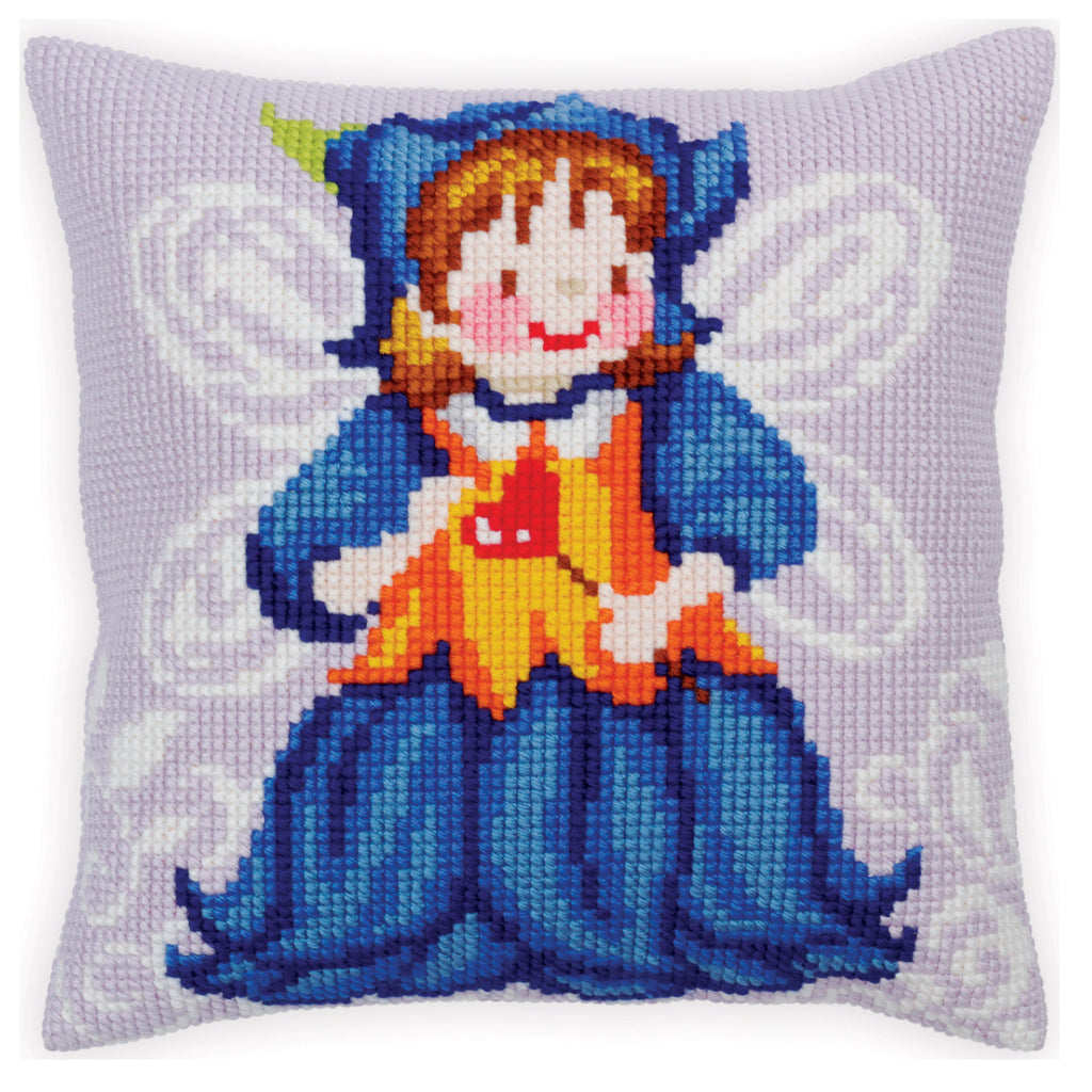 Cross Stitch Kit: Cushion: Fairy - Blue Bell