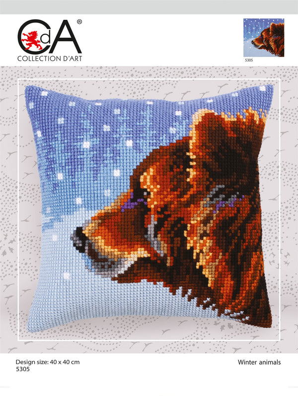 Cross Stitch Kit: Cushion: Winter Animals
