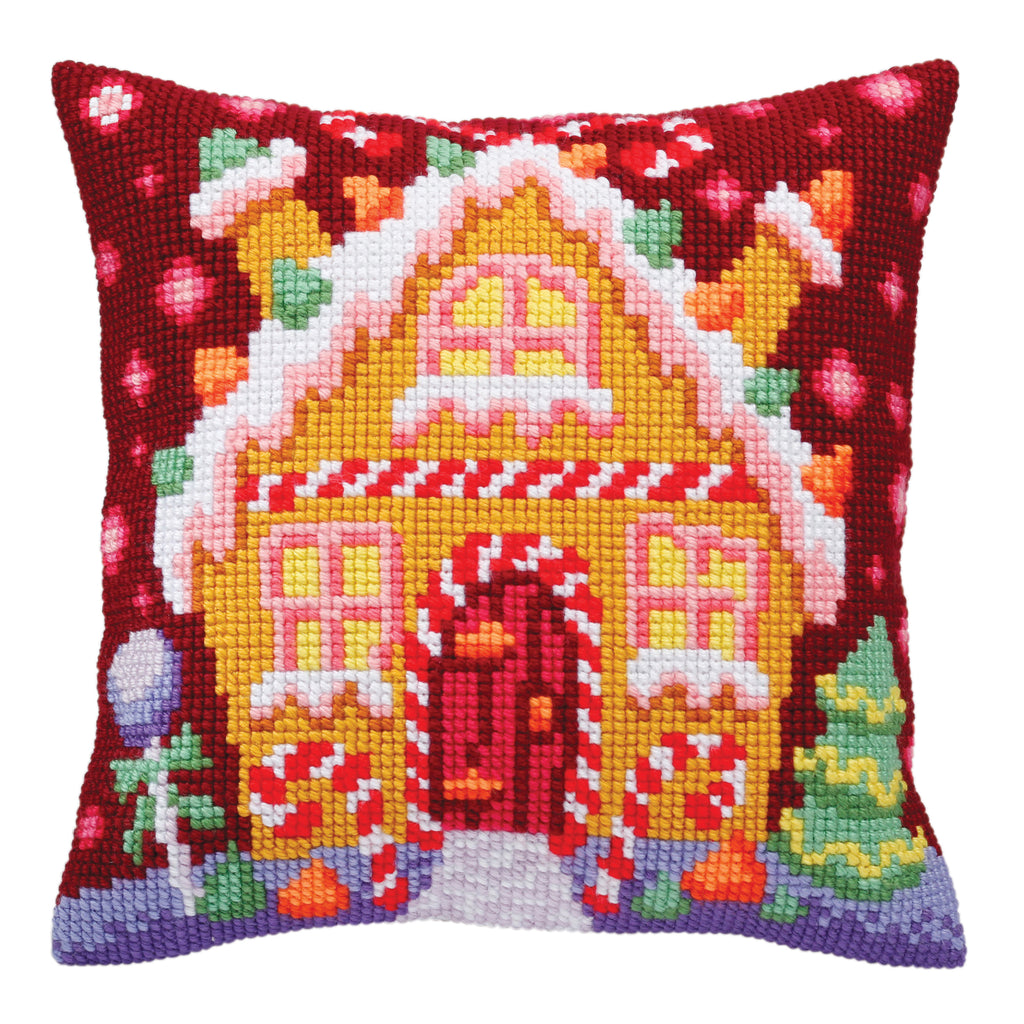 Cross Stitch Kit: Cushion: Gingerbread Lodge