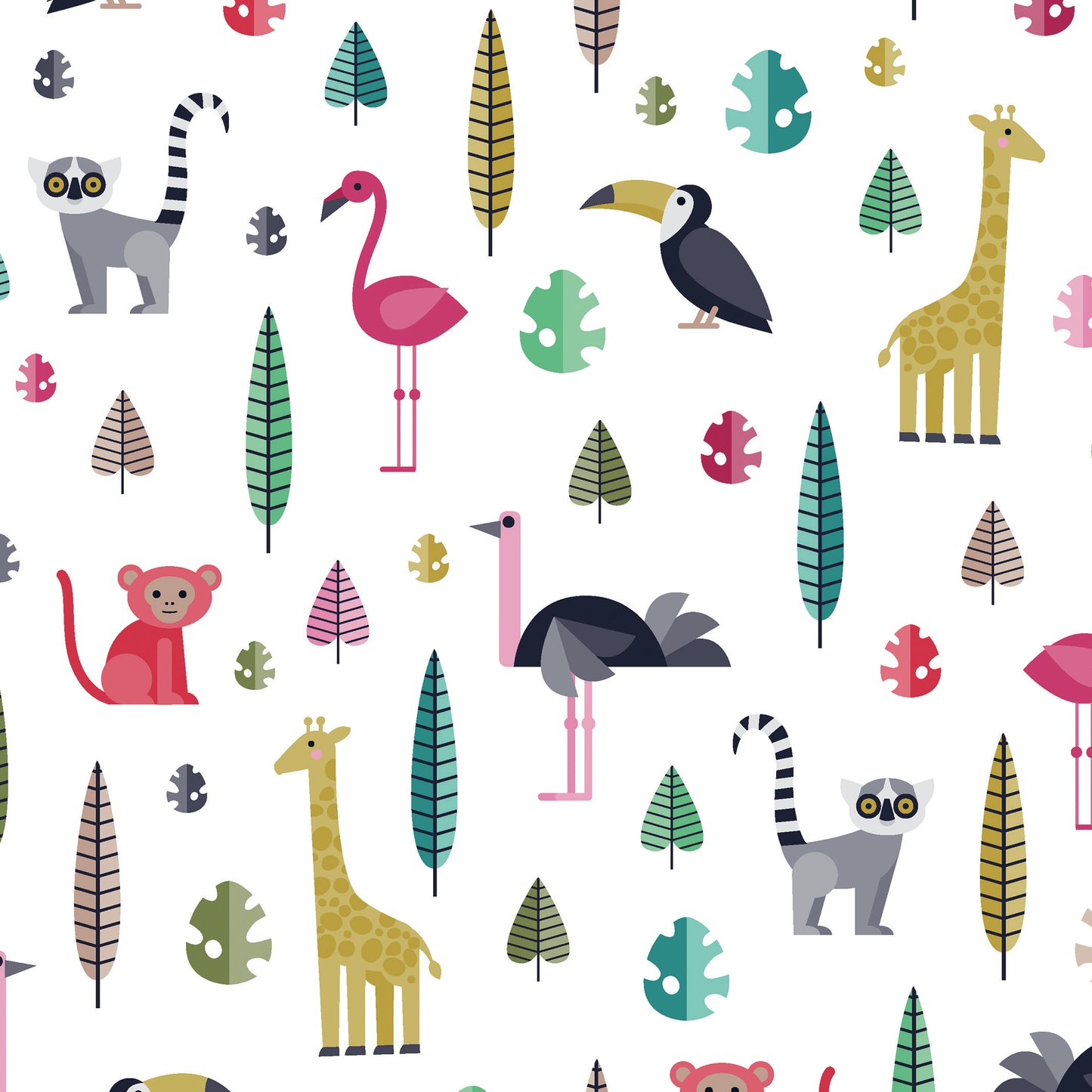 Microfibre Cotton Touch Fabric Roll 3m x 1.6m - Jungle