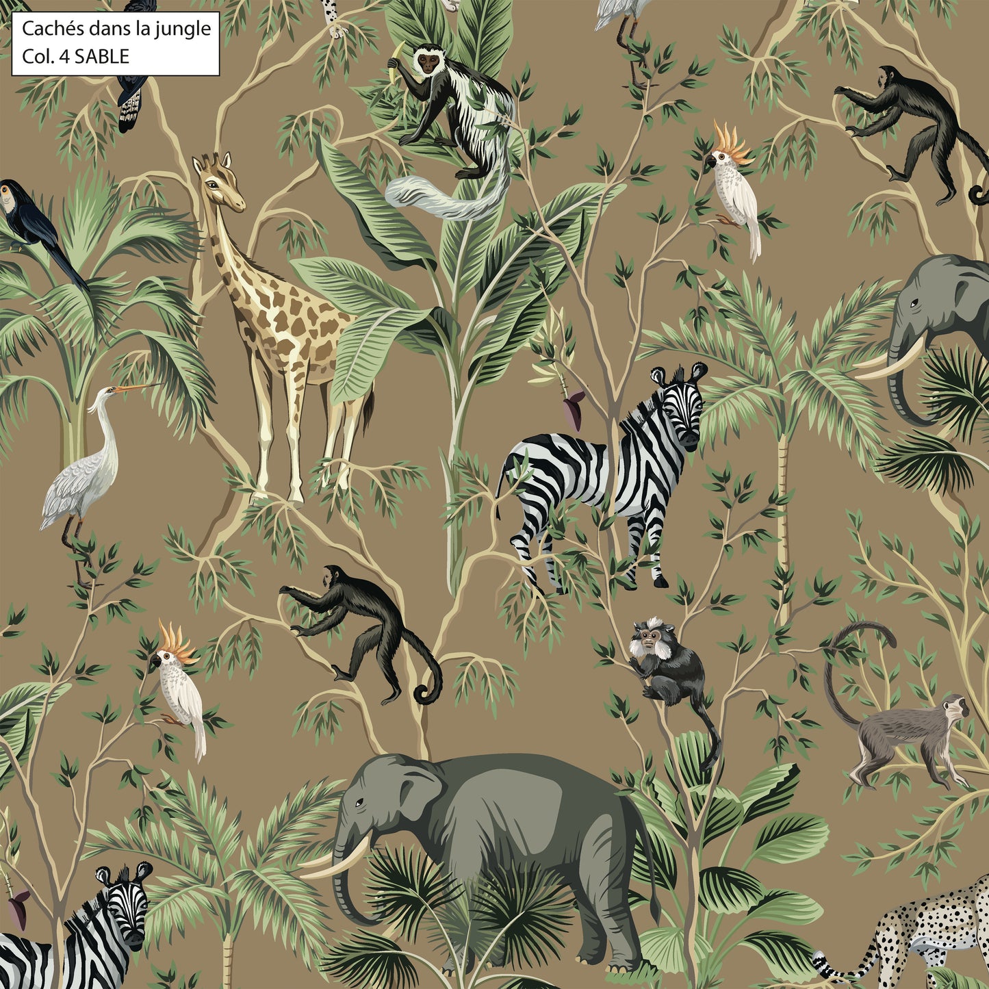 Microfibre Cotton Touch Fabric Roll 3m x 1.6m - Jungle