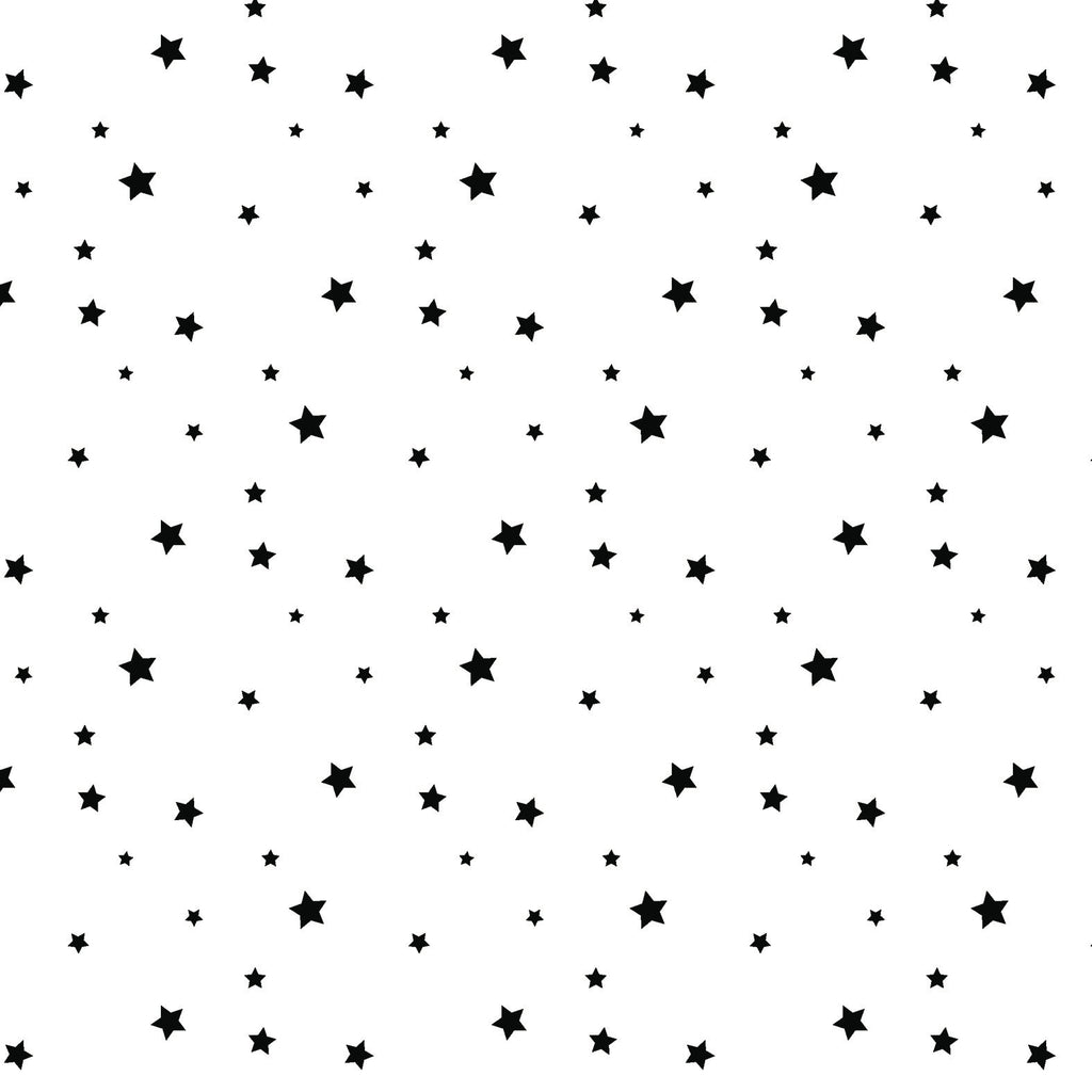Microfibre Cotton Touch Fabric Roll 3m x 1.6m - Monochrome Stars