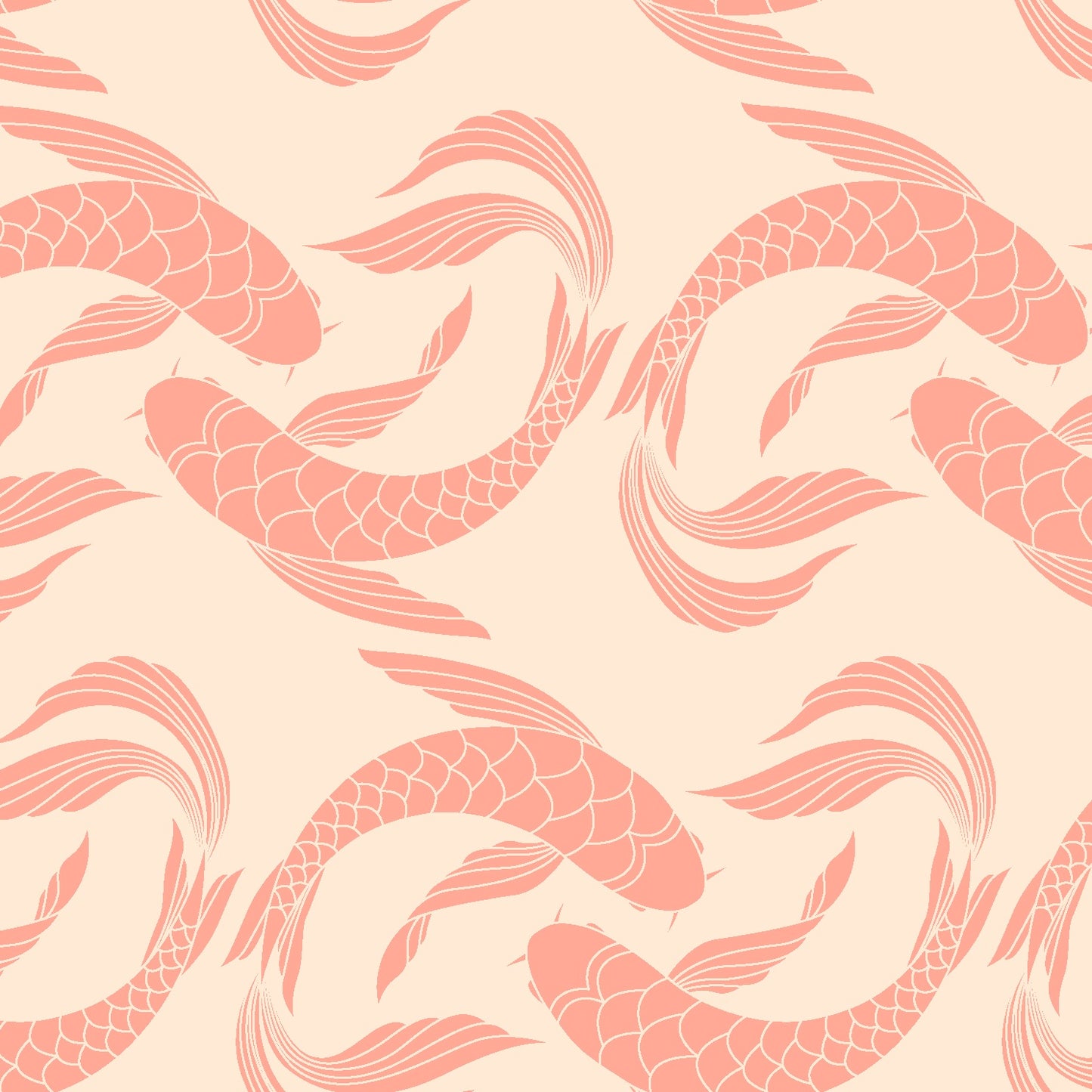 Microfibre Cotton Touch Fabric Roll 3m x 1.6m - Koi Carp