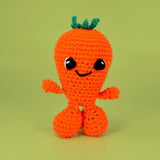 Knitty Critters - Fruit & Veg Heads Amigurumi Crochet Kit - Carrot Cake