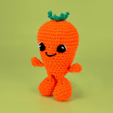 Knitty Critters - Fruit & Veg Heads Amigurumi Crochet Kit - Carrot Cake