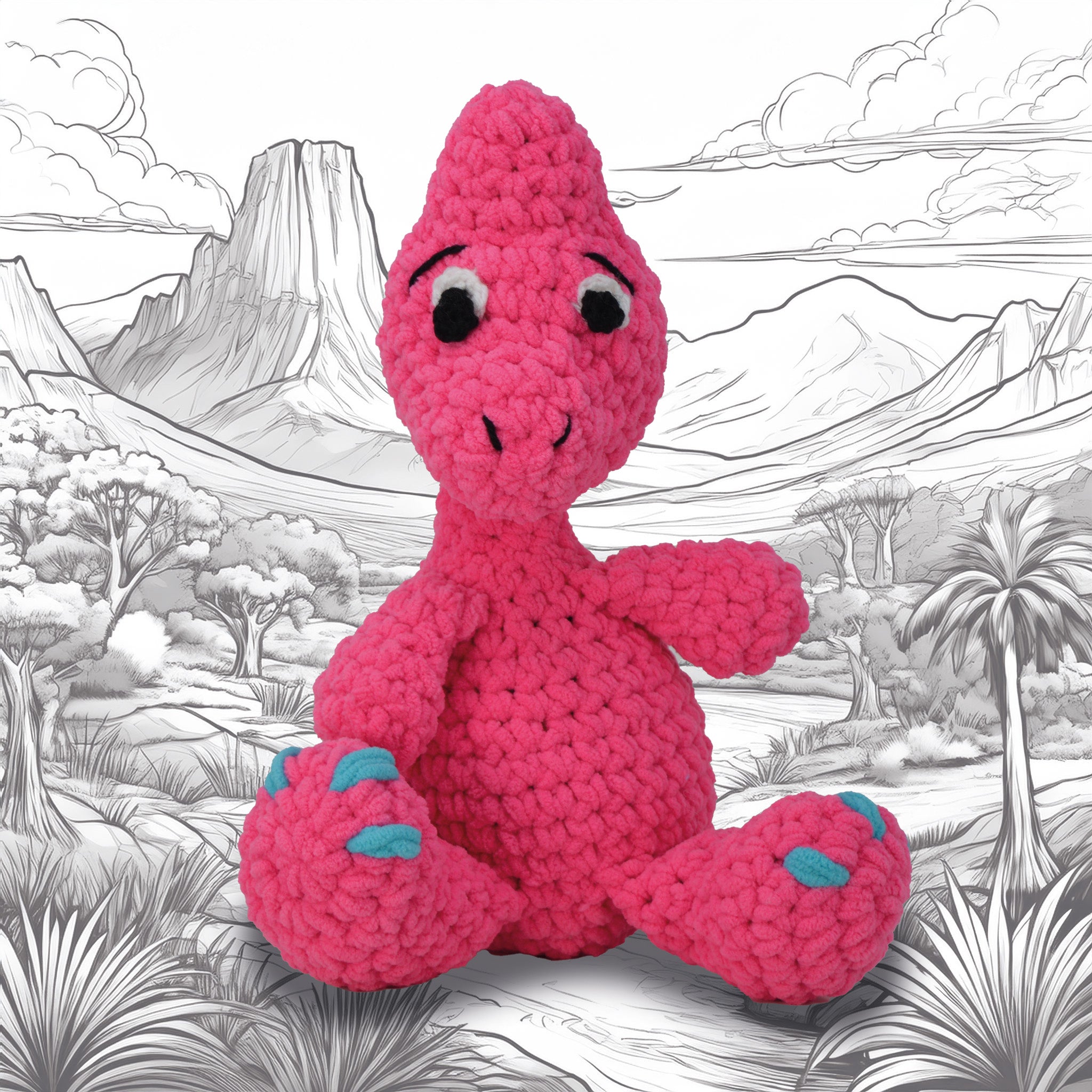 Stan Can - Dinosaur - Charlotte Brontosaurus | Amigurumi Crochet Kit