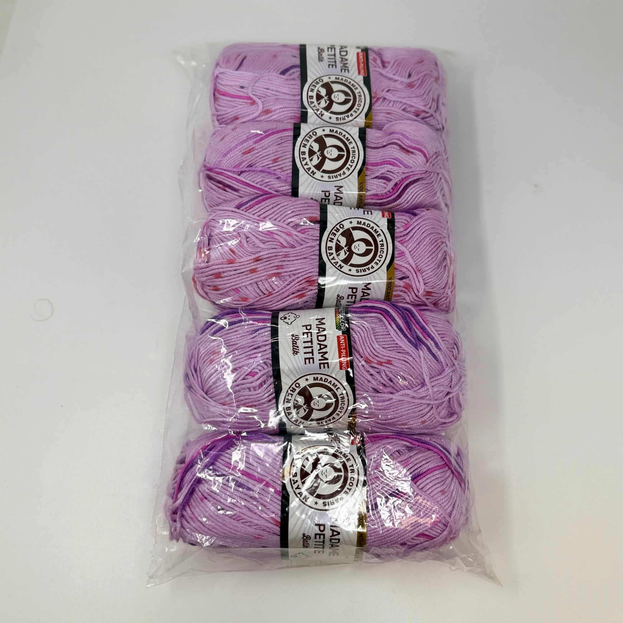 PACK OF 5 Madame Petite Batik | Anti Pilling | 100g | 100% Acrylic