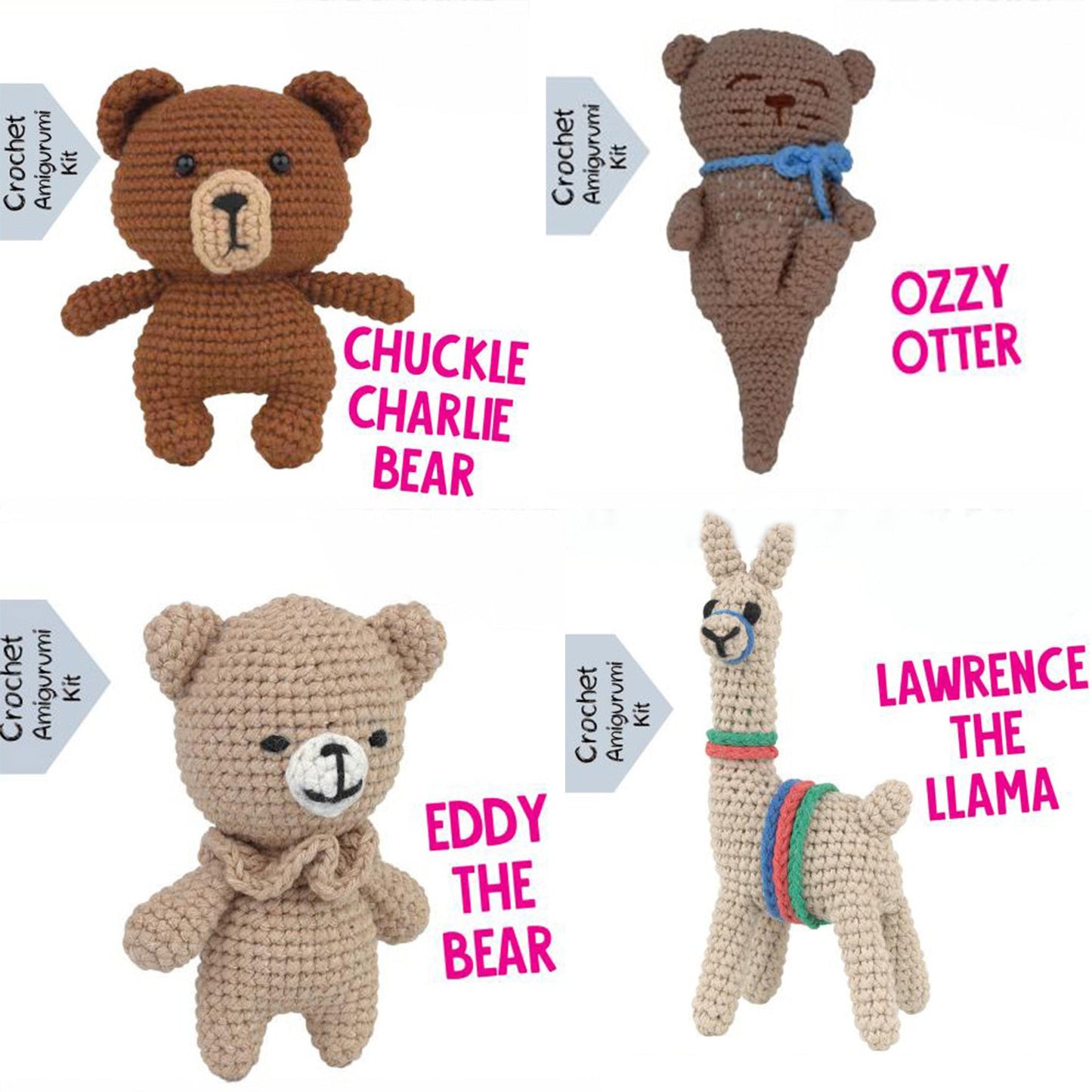 Pouch Pals Crochet Kit - Cozy Creatures Bundle