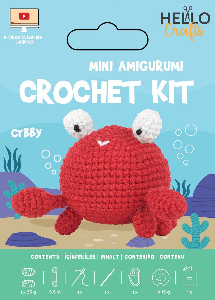 Mini Amigurumi Crochet Kit - Crabby