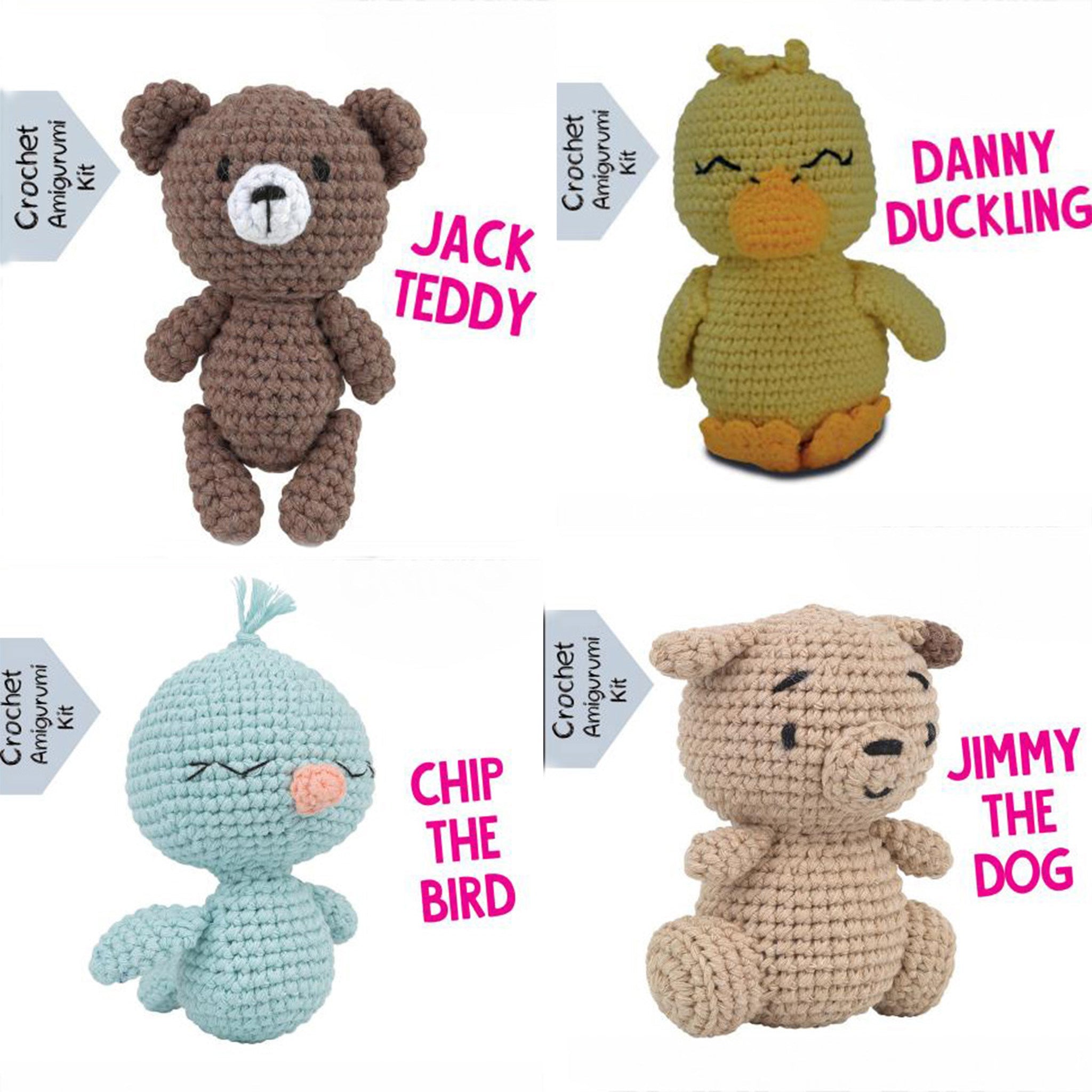 Pouch Pals Crochet Kit - Cuddly Crew Bundle