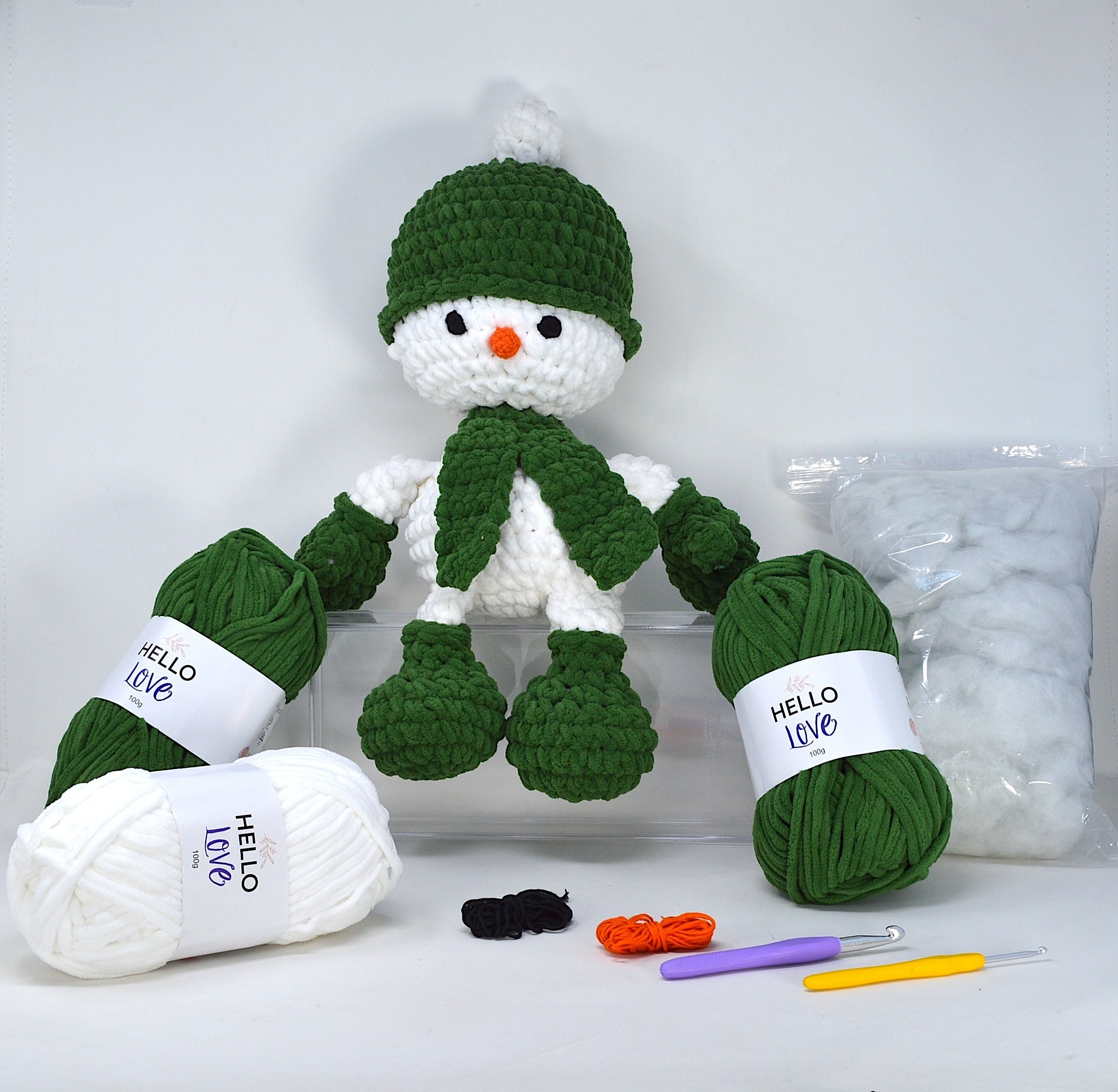 Knitty Critters - Make Christmas Crochet Kit - Jolly Snowman
