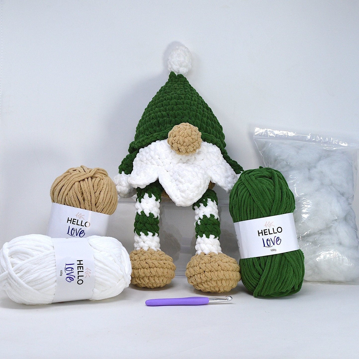 Knitty Critters - Make Christmas Crochet Kit - Jangle The Gnome