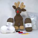 Knitty Critters - Make Christmas Crochet Kit - Holly Reindeer