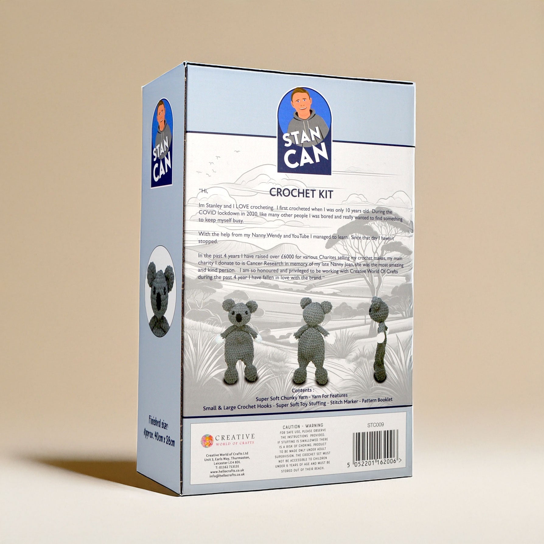 Stan Can - Snuggle Buddies - Kenny Koala | Amigurumi Crochet Kit
