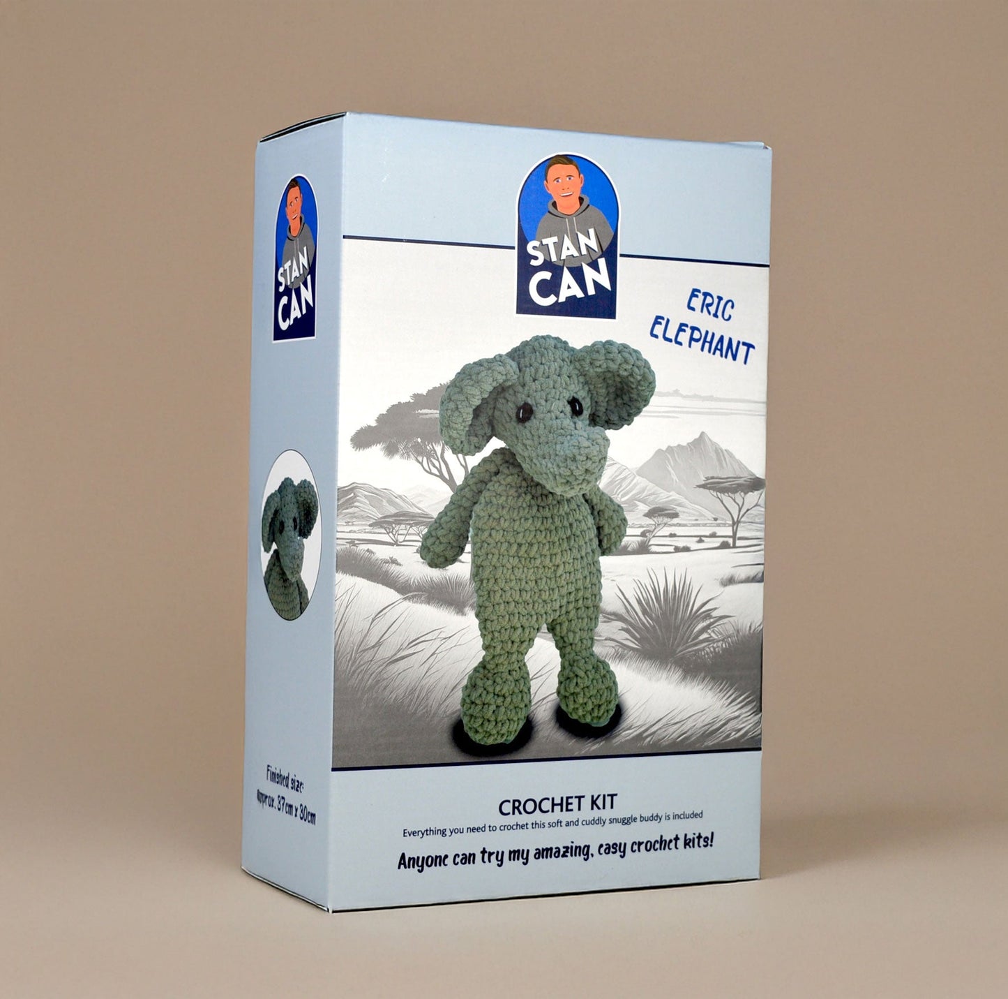 Stan Can - Snuggle Buddies - Eric Elephant | Amigurumi Crochet Kit