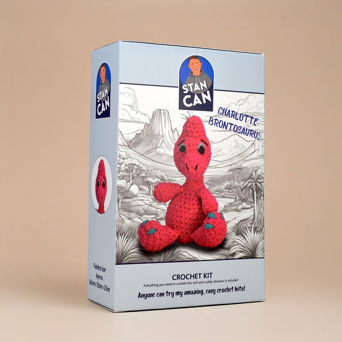 Stan Can - Dinosaur - Charlotte Brontosaurus | Amigurumi Crochet Kit