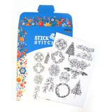 Stick & Stitch - Self Adhesive, Water Soluble Embroidery Templates - Winter Leaves