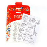 Stick & Stitch - Self Adhesive, Water Soluble Embroidery Templates - Wild Pals