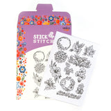 Stick & Stitch - Self Adhesive, Water Soluble Embroidery Templates - Tropical Blooms