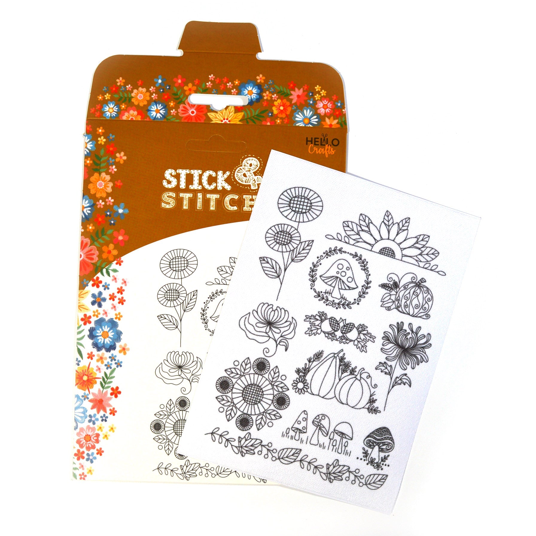Stick & Stitch - Self Adhesive, Water Soluble Embroidery Templates - Autumn Forest