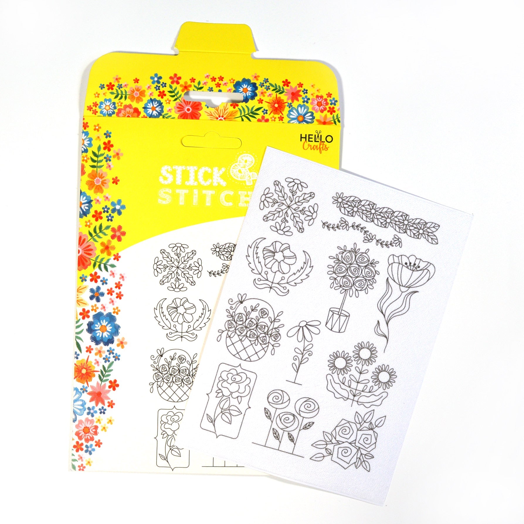 Stick & Stitch - Self Adhesive, Water Soluble Embroidery Templates - Summer Blooms