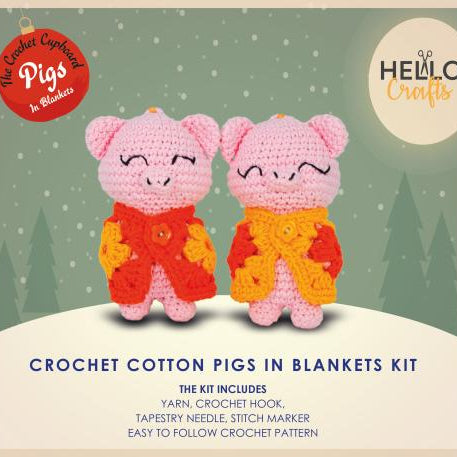 Knitty Critters - Pigs In Blankets Crochet Kit  - Daisy & Duke