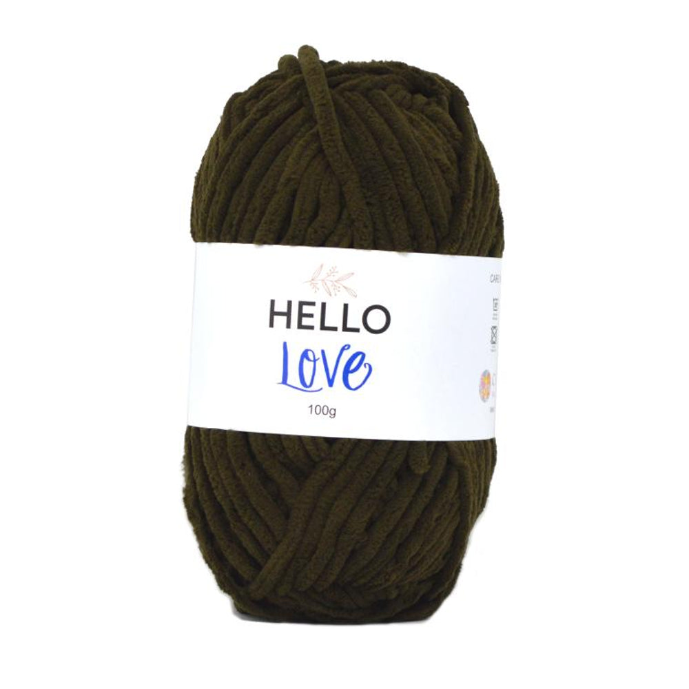 HELLO Love Super Chunky Yarn - Dark Brown