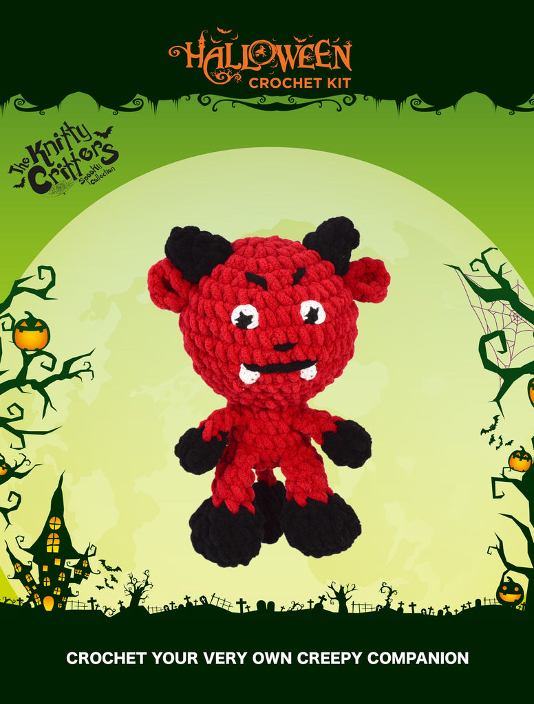 Knitty Critters - Halloween Amigurumi Crochet Kit - Devil