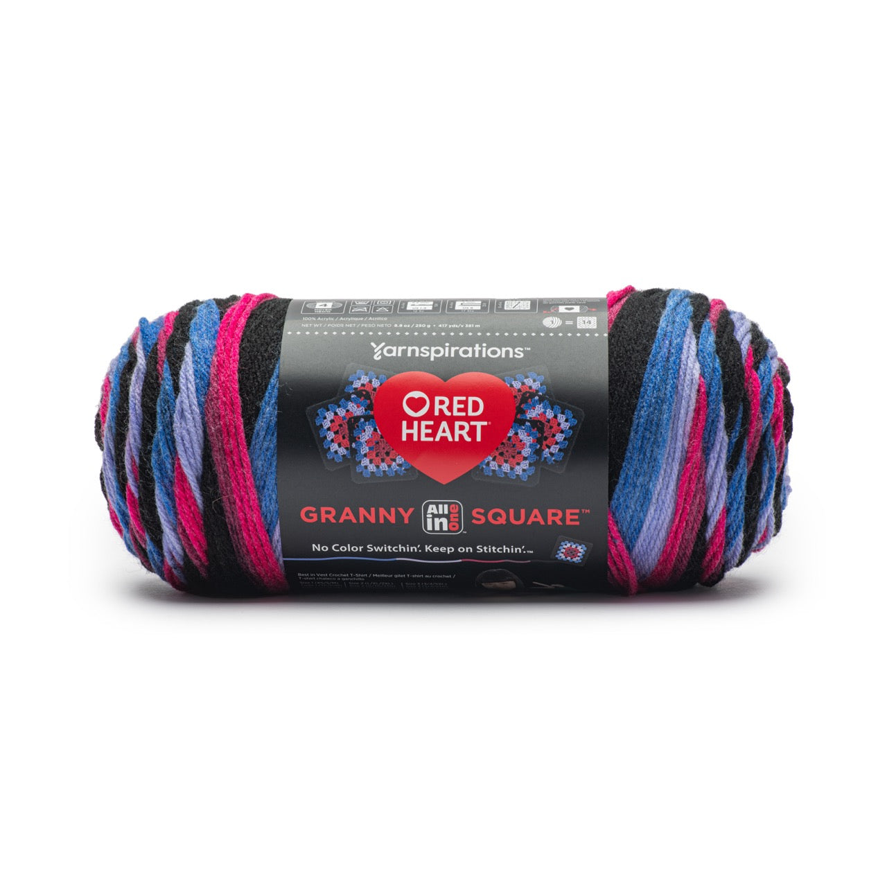 Pack of 3 Red Heart Granny Square Yarn 250g