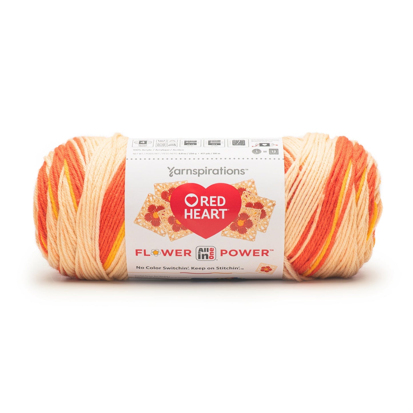 3 Pack of Red Heart All In One Flower Power Yarn 250g