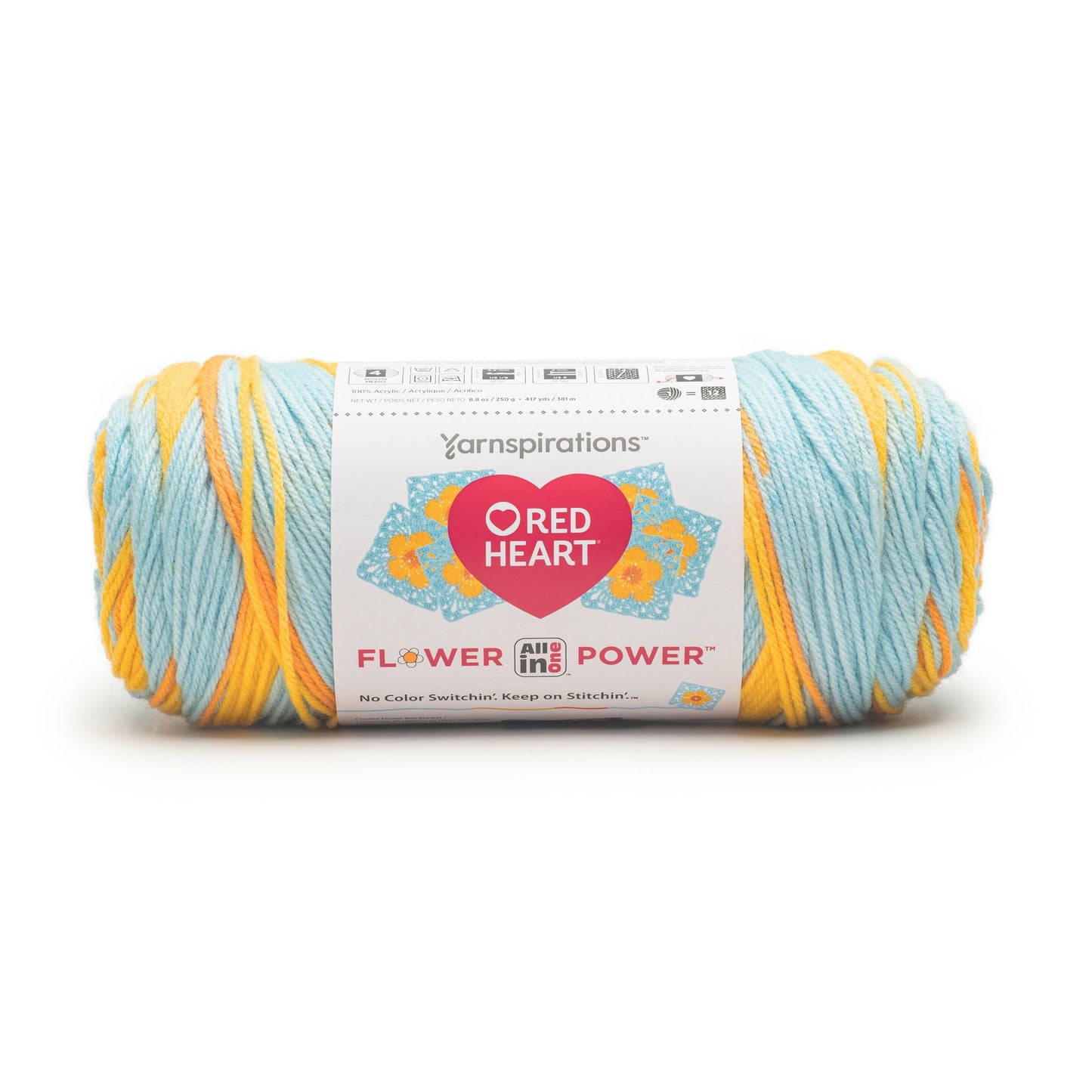 3 Pack of Red Heart All In One Flower Power Yarn 250g