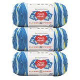 3 Pack of Red Heart All In One Flower Power Yarn 250g