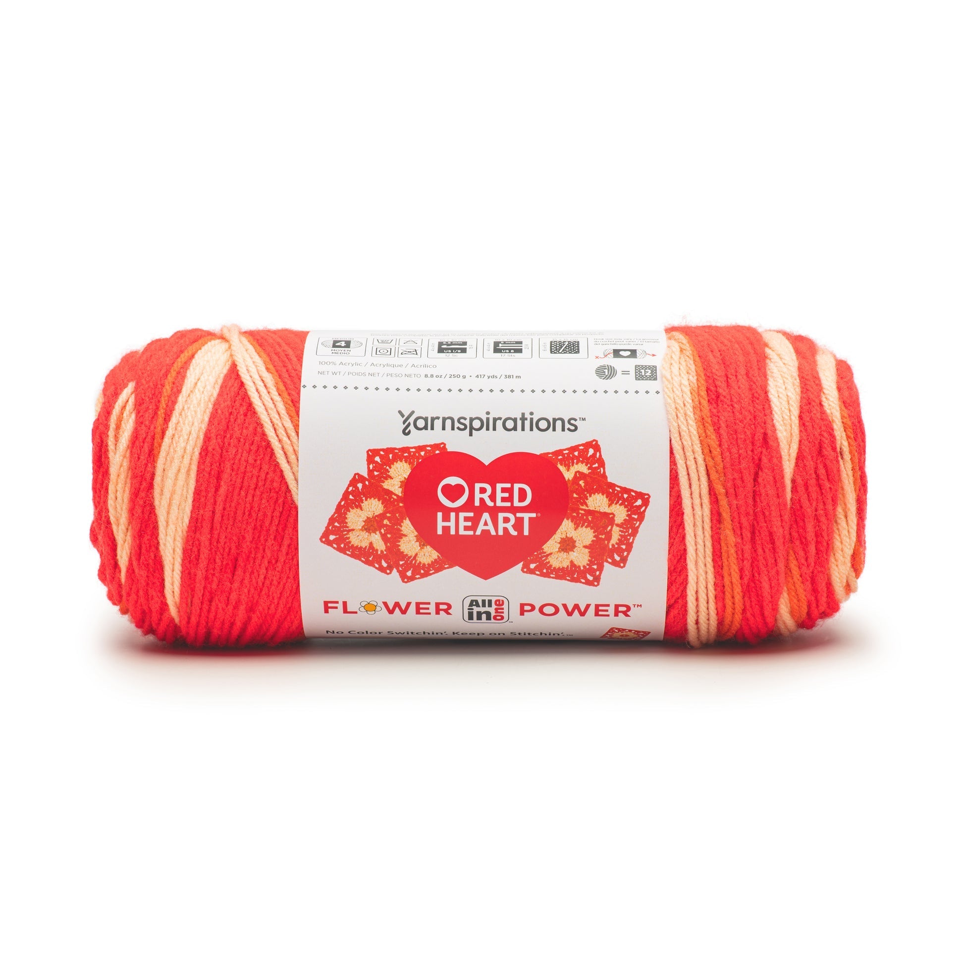 3 Pack of Red Heart All In One Flower Power Yarn 250g
