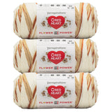 3 Pack of Red Heart All In One Flower Power Yarn 250g