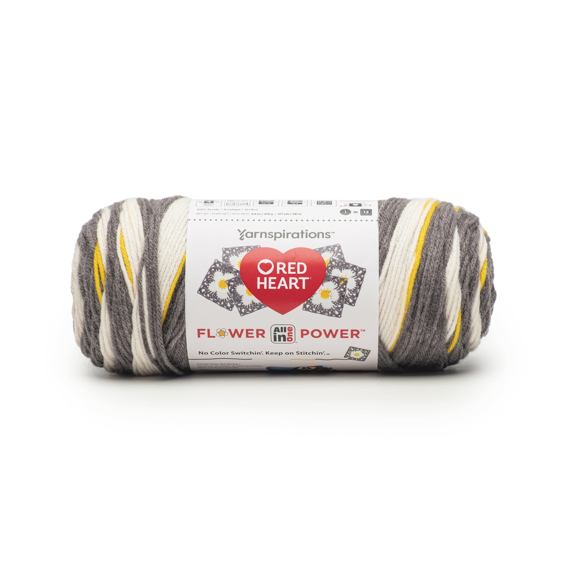 3 Pack of Red Heart All In One Flower Power Yarn 250g