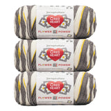 3 Pack of Red Heart All In One Flower Power Yarn 250g