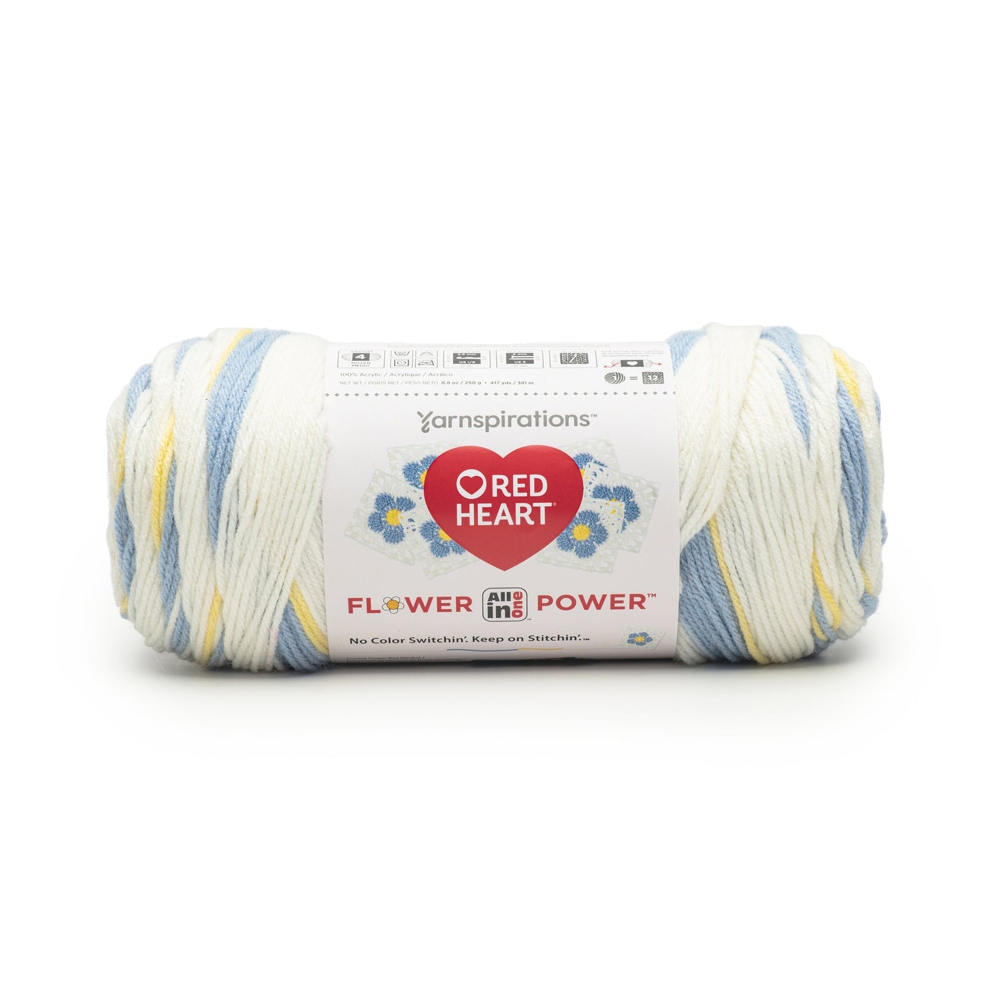 3 Pack of Red Heart All In One Flower Power Yarn 250g