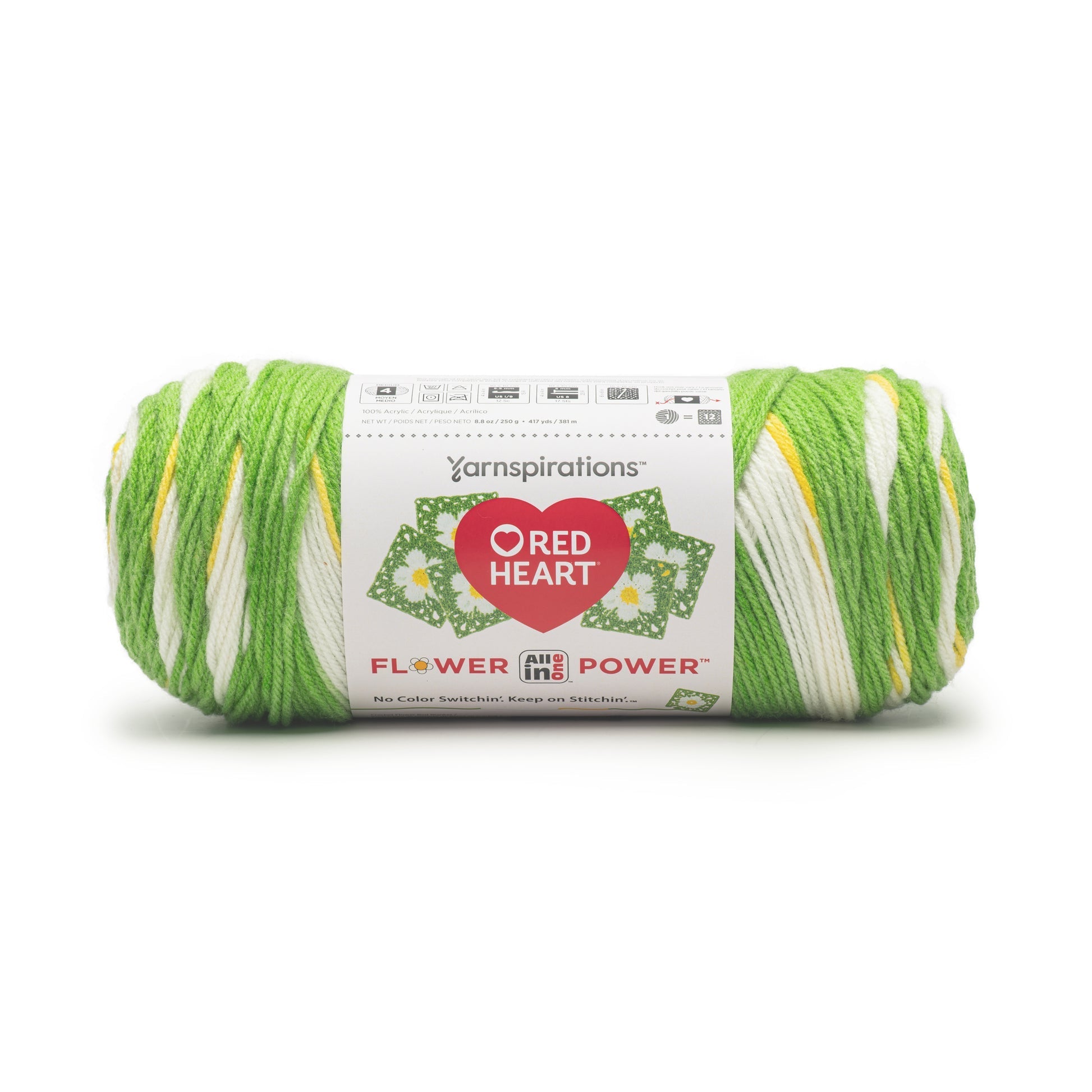 3 Pack of Red Heart All In One Flower Power Yarn 250g