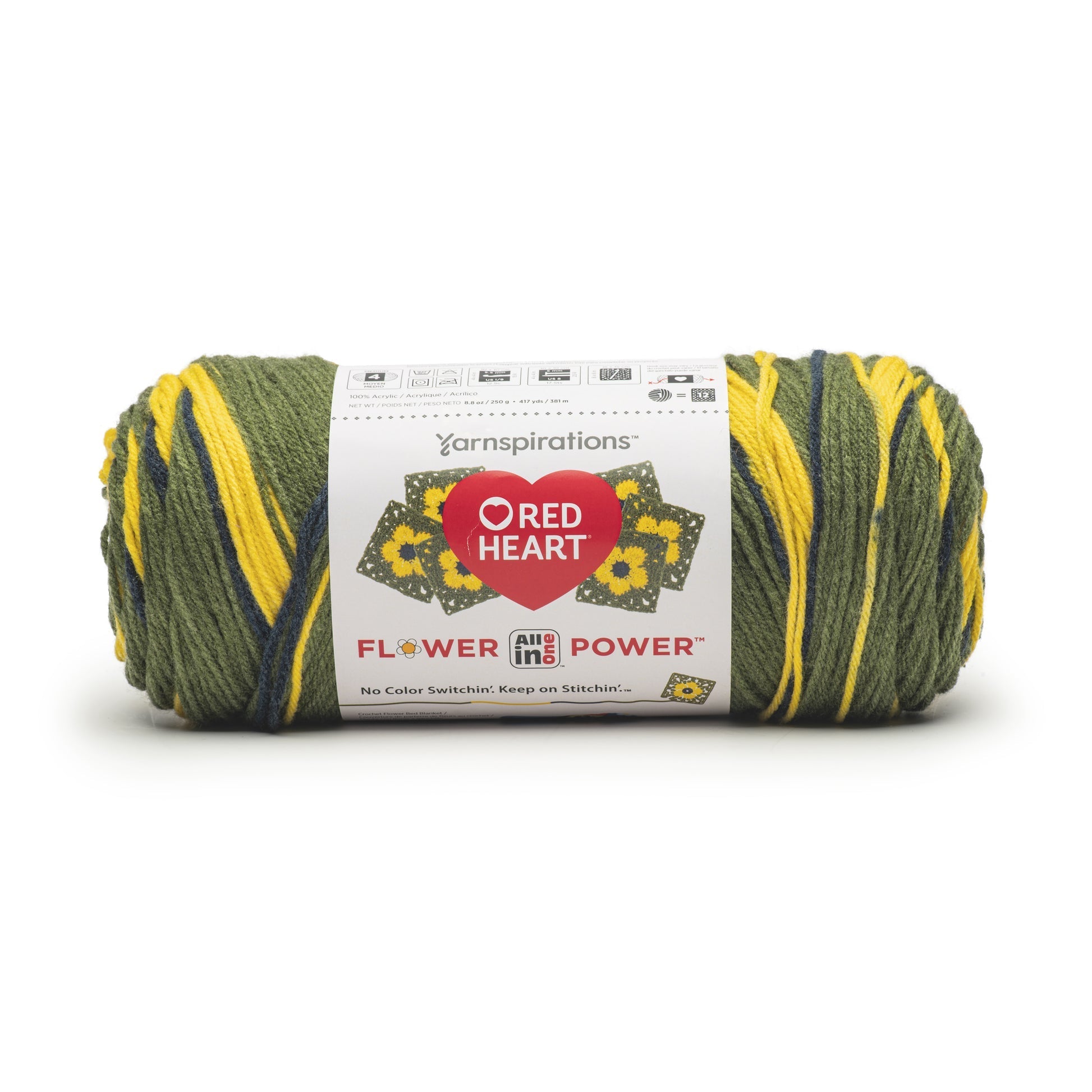 3 Pack of Red Heart All In One Flower Power Yarn 250g