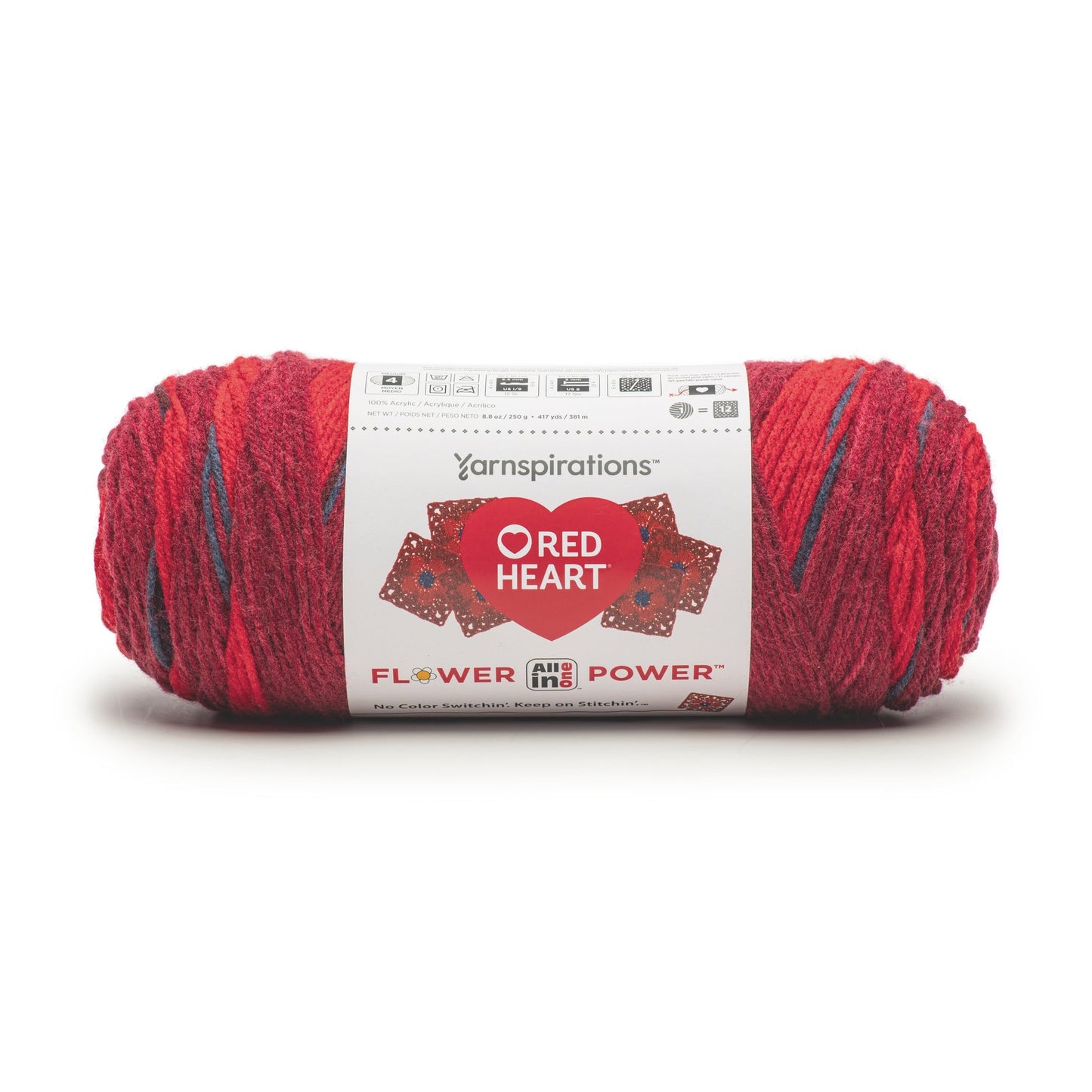3 Pack of Red Heart All In One Flower Power Yarn 250g